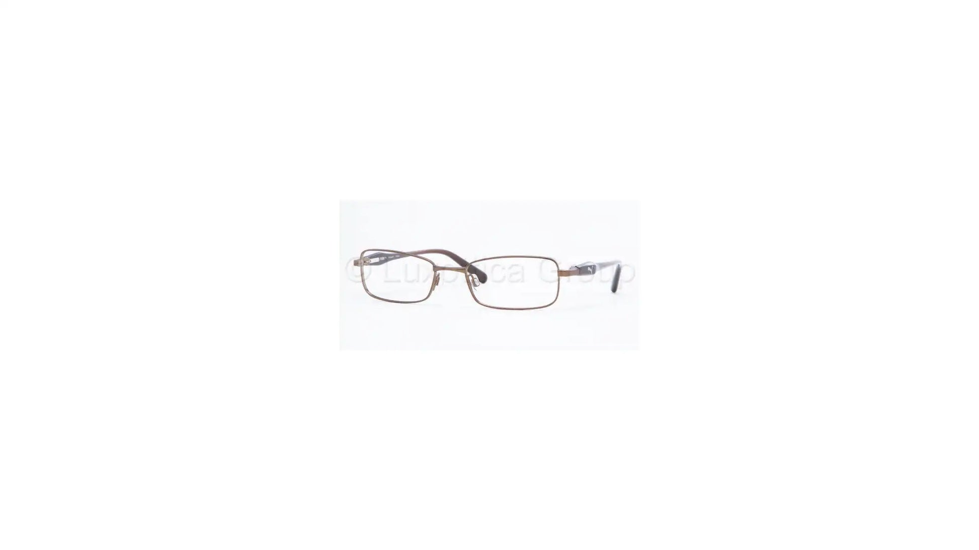 Puma Men's PU15236 BR Brown Rectangle Eyeglasses 48-19