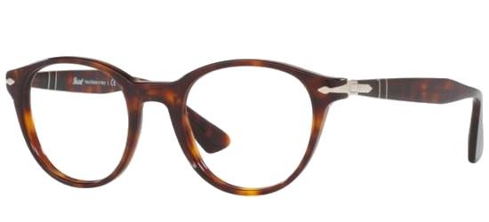 Persol Unisex 3153-V 24 Black Round Eyeglasses 50-20-145