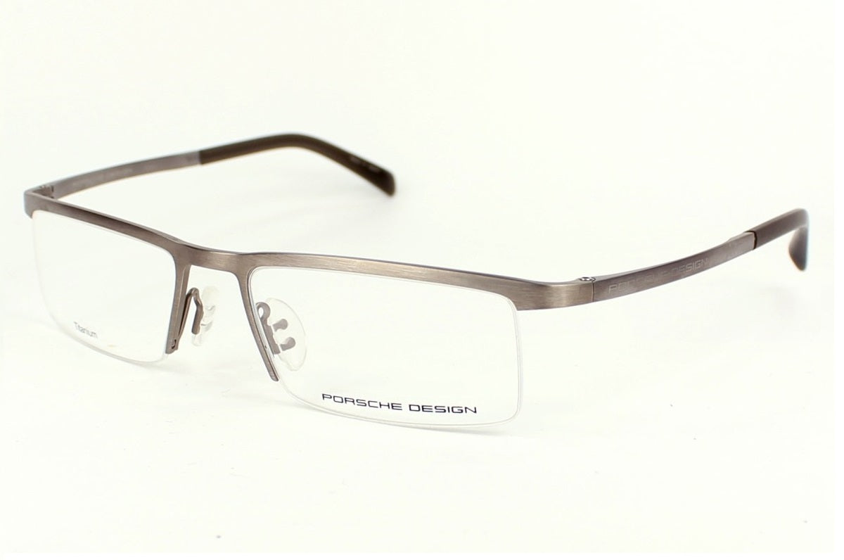 Porsche Design Men's P8129 B Black Half Rim Eyeglasses 53-18-135