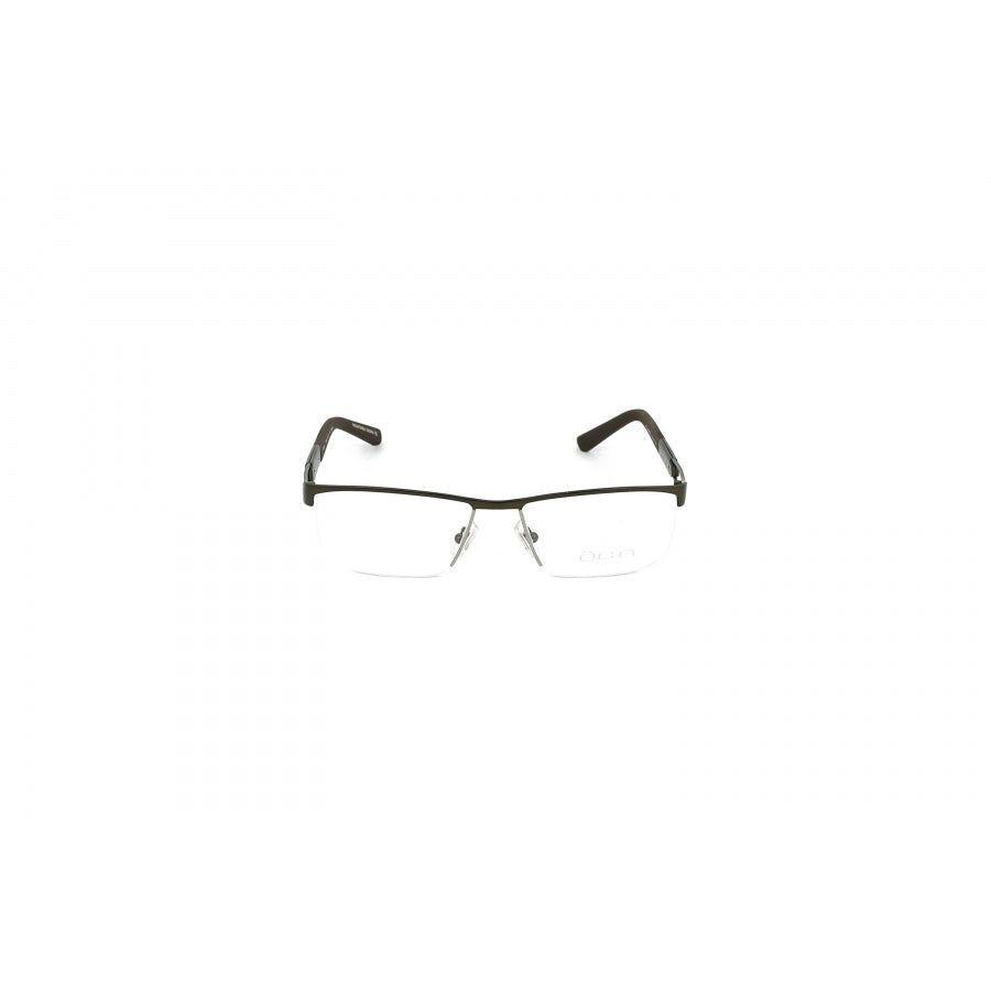 OGA Men's 7524O GV020 Grey Half-Rim Eyeglasses 55-17-140