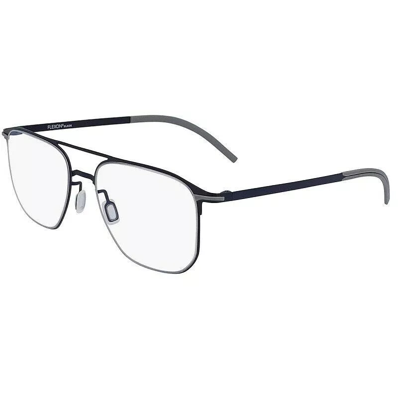 Flexon Men's B2004 412 Blue Square Eyeglasses