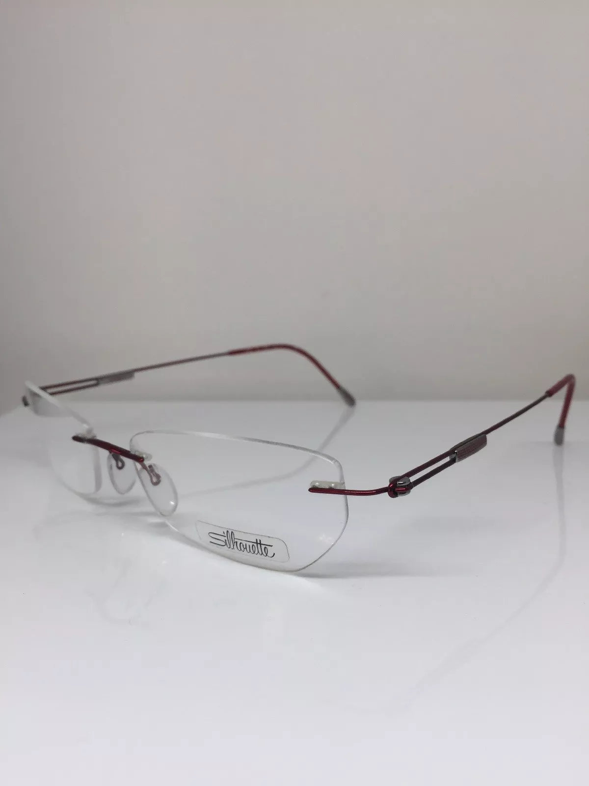 Silhouette Unisex 6604 6079 Red Rimless Eyeglasses 53-17-140