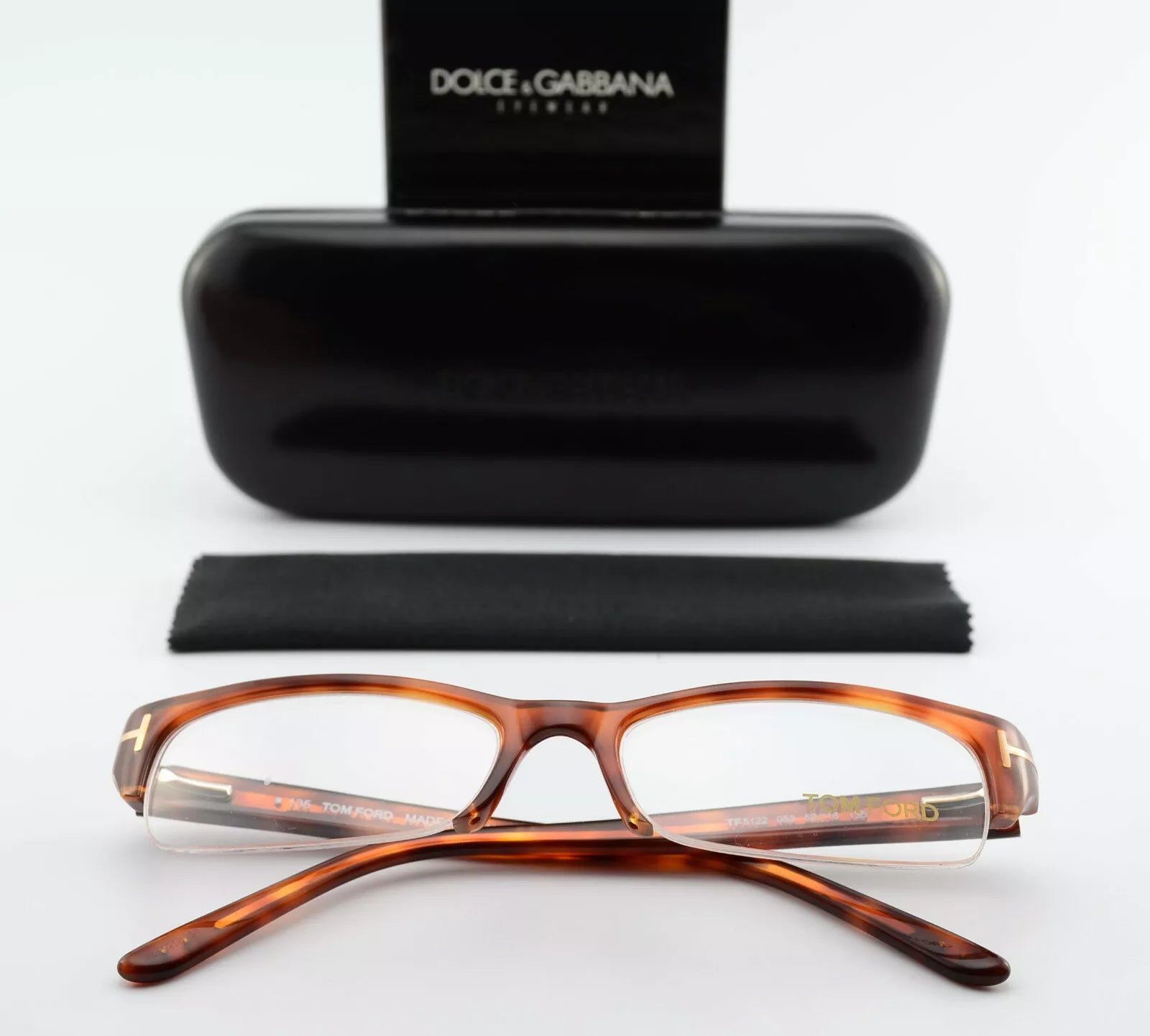 Tom Ford Glasses Spectacles Tf 5122 053 52 16 135 Half Rim Frame Lady Tortoise+