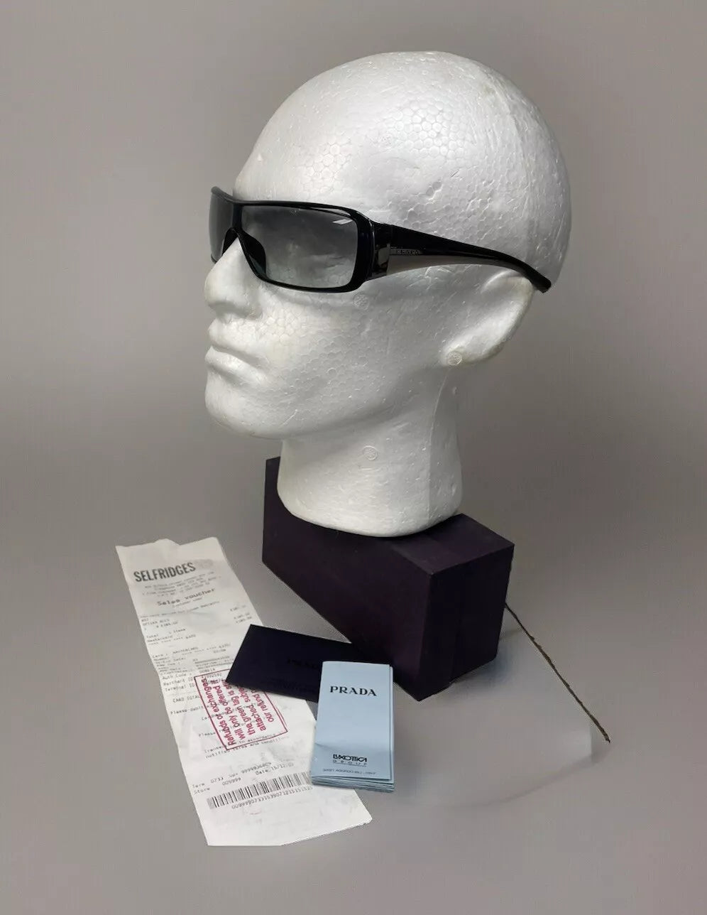 Prada SPR 03H 1AB-5D1 Round Sunglasses