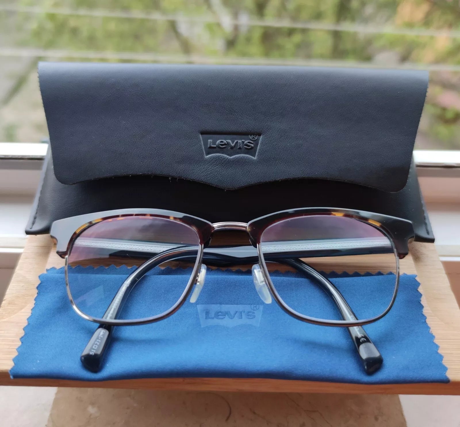 Levi's Men's LEVI04 5003682 Tortoise Clubmaster Eyeglasses 51-21-145