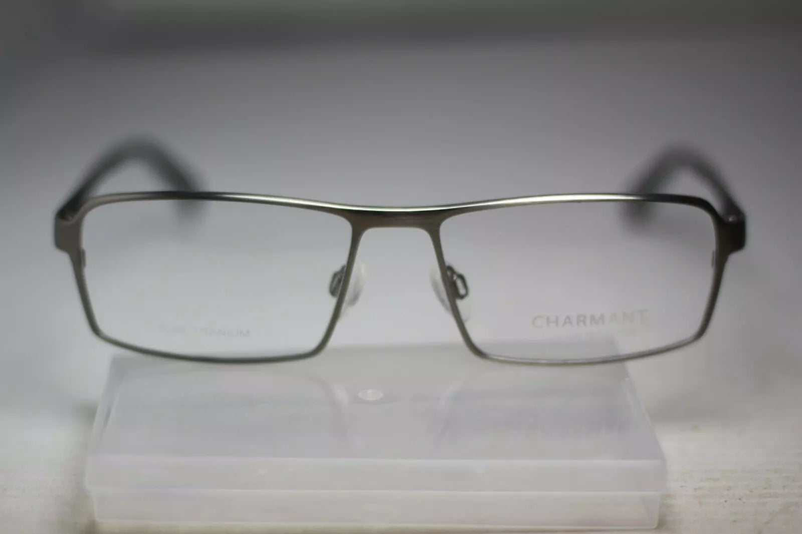 Charmant Men's CH10750 BK Black Rectangle Eyeglasses 56-16-140