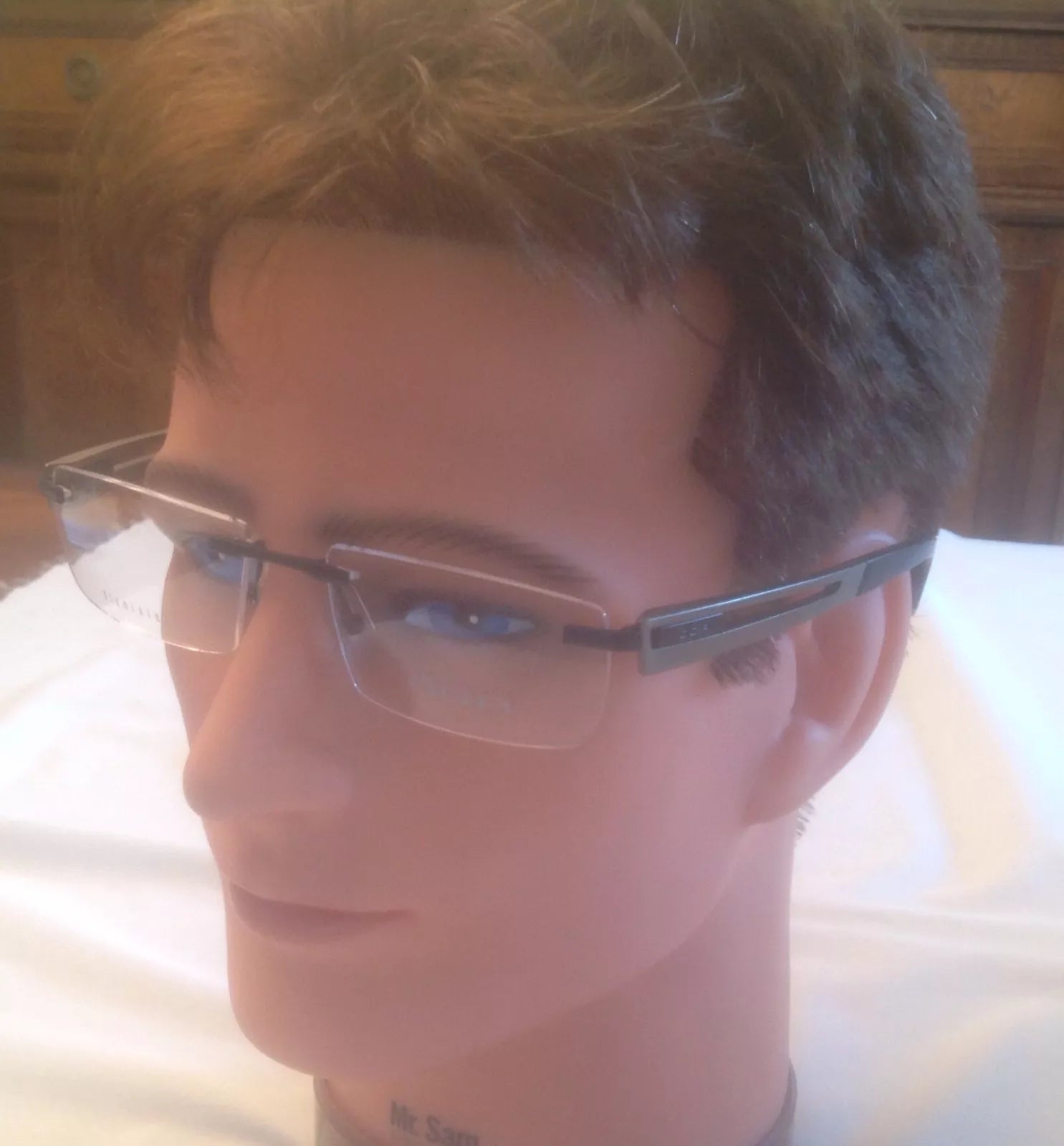OGA Men's 6893O NG092 Gunmetal Rimless Eyeglasses 56-17-145