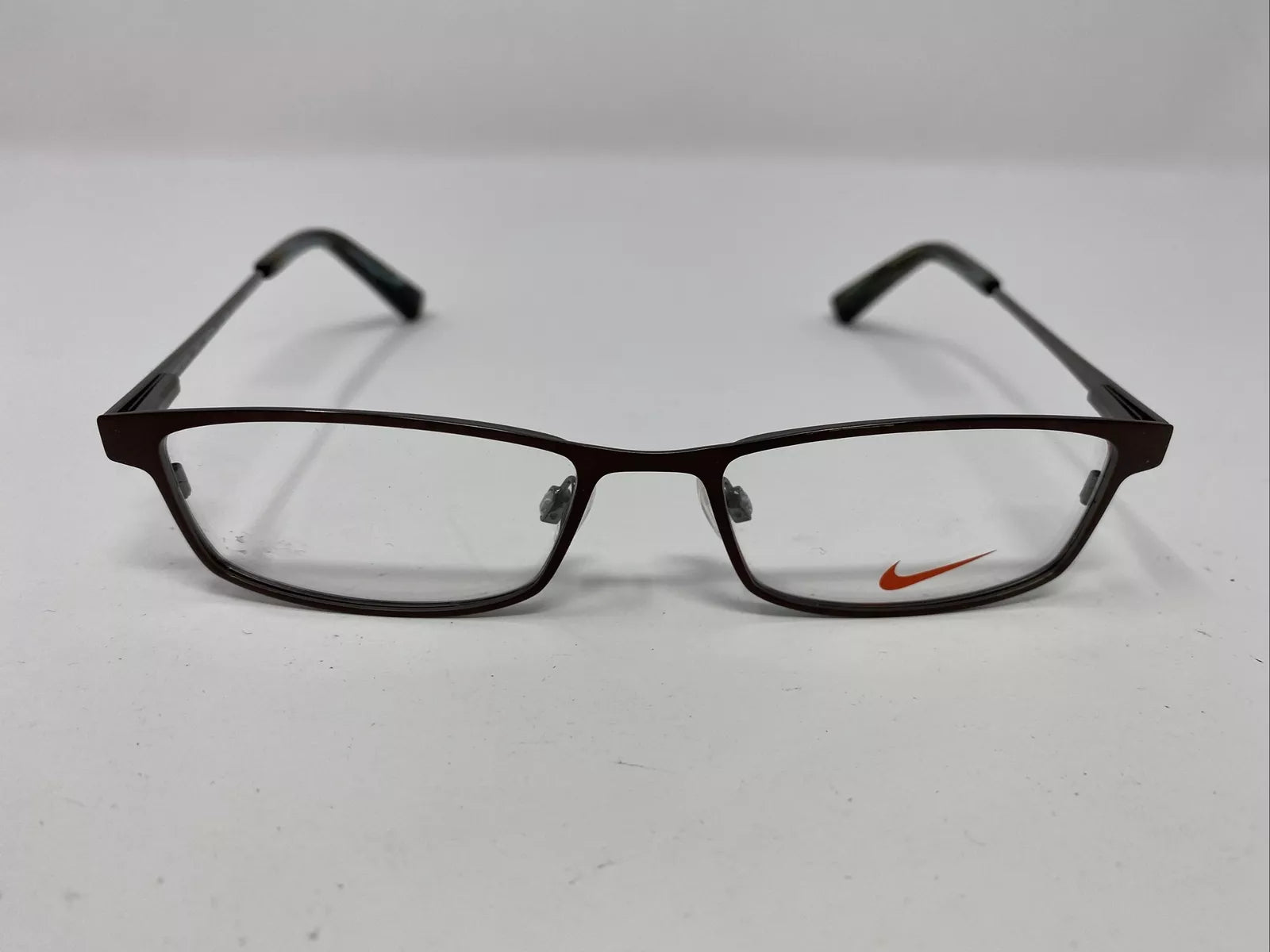 Nike Unisex NIKE 5570 246 Brown Rectangle Eyeglasses 49-16-135