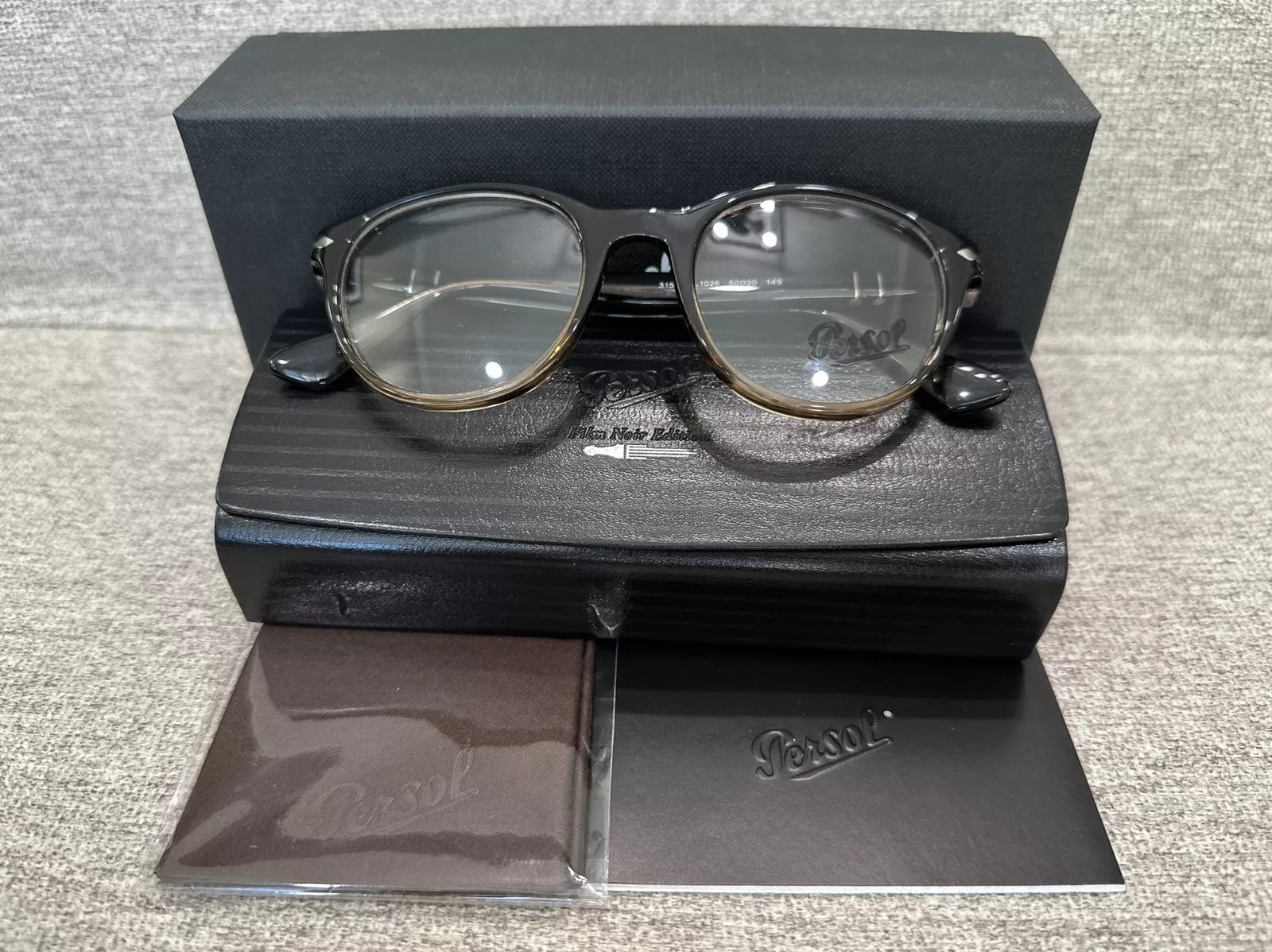 Persol Unisex 3153-V 1026 Brown Round Eyeglasses 50-20-145