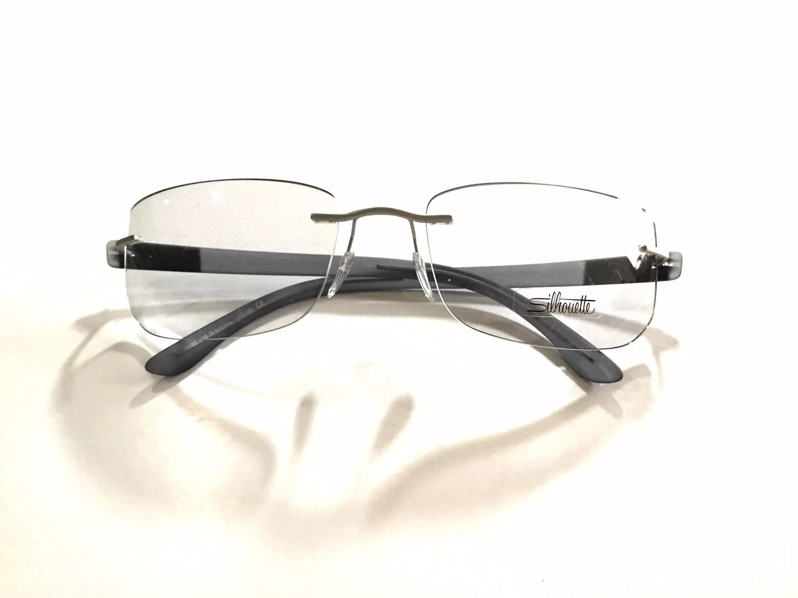 Silhouette Men's 7702 6060 Black Rimless Eyeglasses 57-19-140