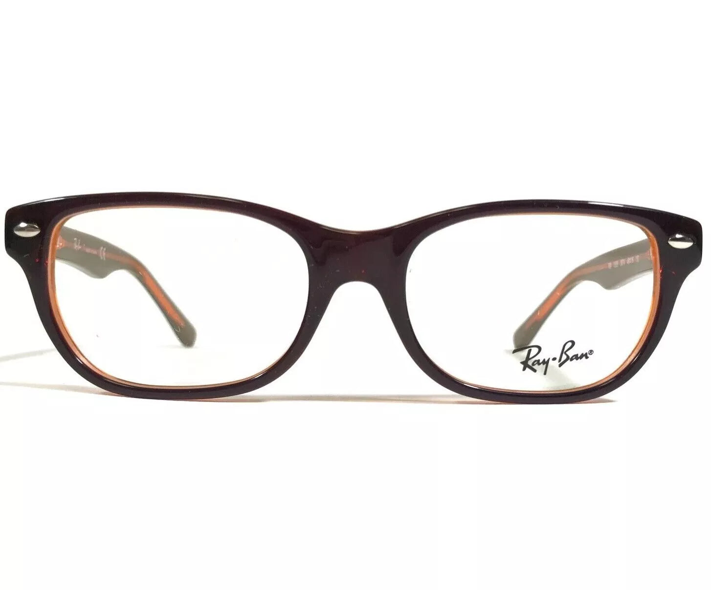 Ray-Ban Unisex RB1555 3674 Brown Square Eyeglasses 46-16-125