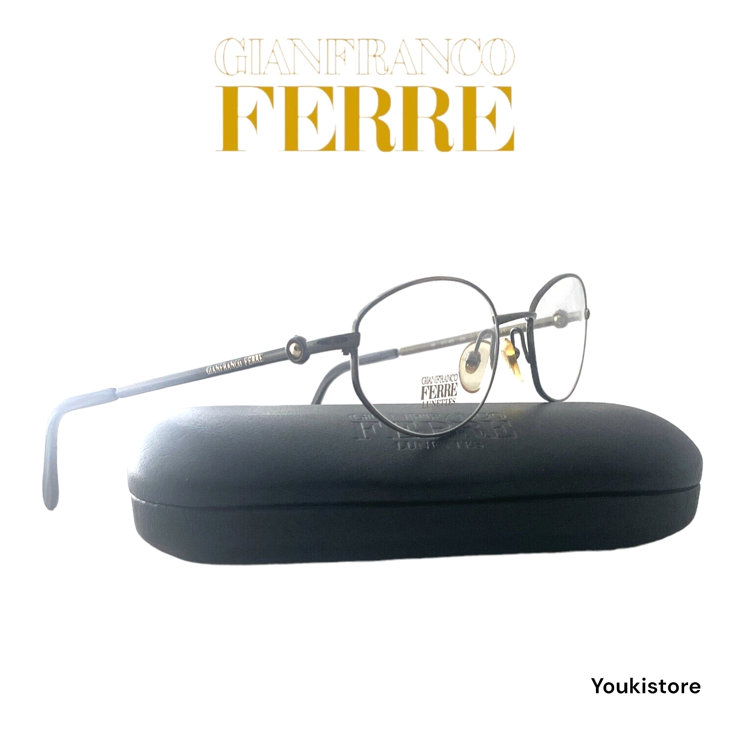 Ferre Unisex GFF 483 4JU Black Oval Eyeglasses 52-19-135