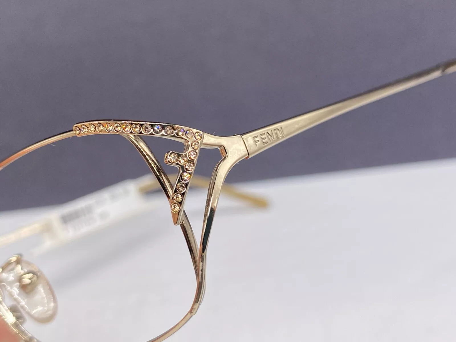 Fendi Women's F685R 210 Gold Rectangle Eyeglasses 53-18-130