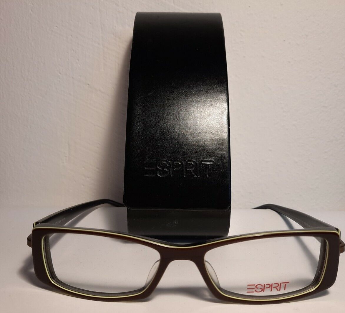 Esprit Women's ET 9310 535 Brown Rectangle Eyeglasses 50-16-135