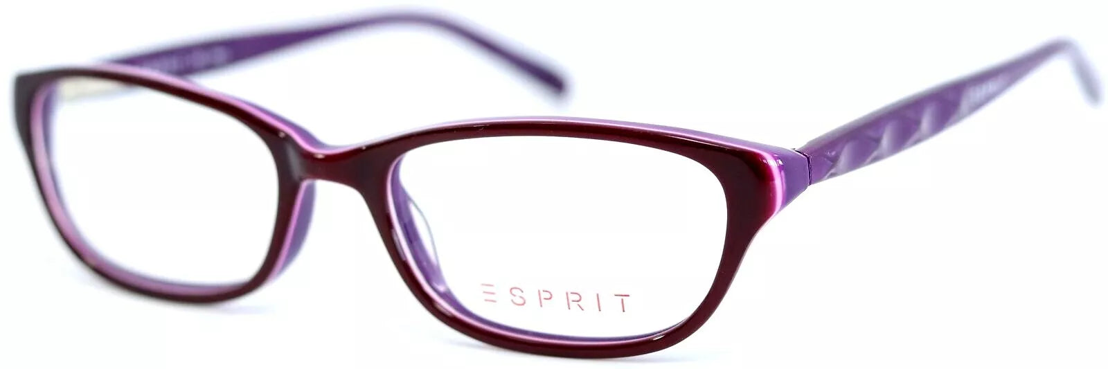 Esprit Women's ET17419 513 Wine Rectangle Eyeglasses 50-17-135