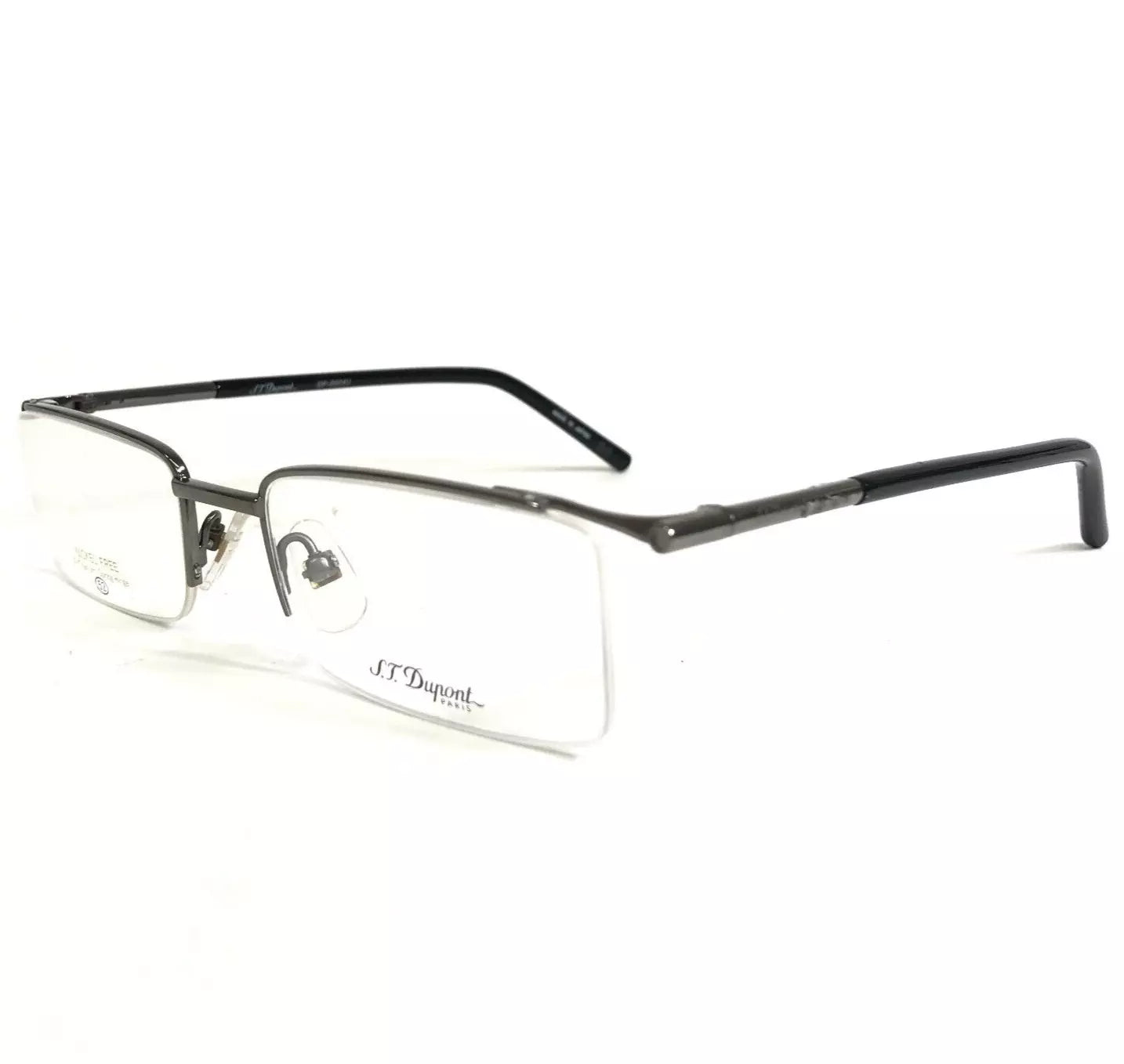 St Dupont Men's DP-0024U C10 Silver Half Rim Eyeglasses 52-19-138