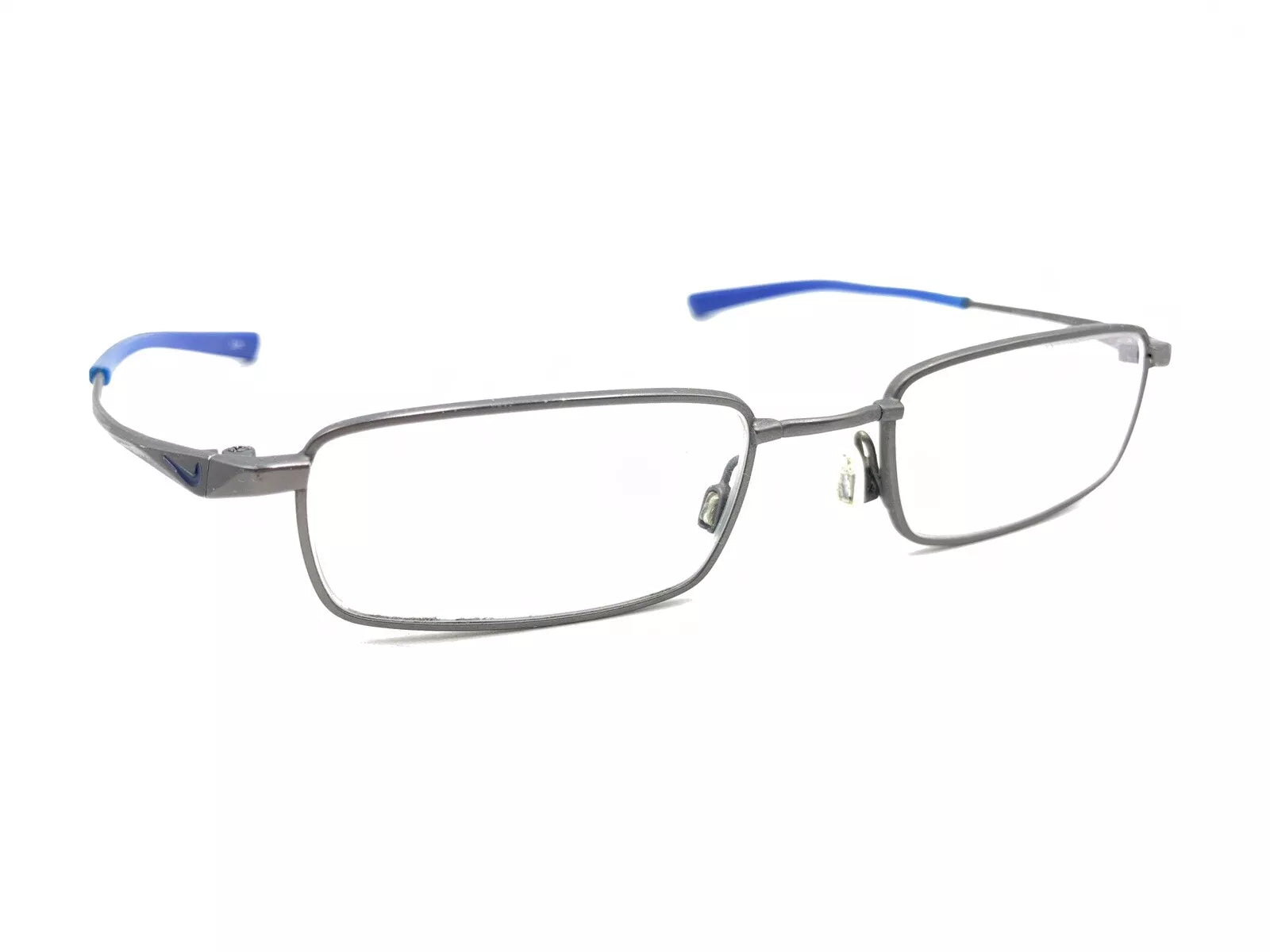 Nike Men's NIKE 4677 035 Grey Rectangle Eyeglasses 45-17-130
