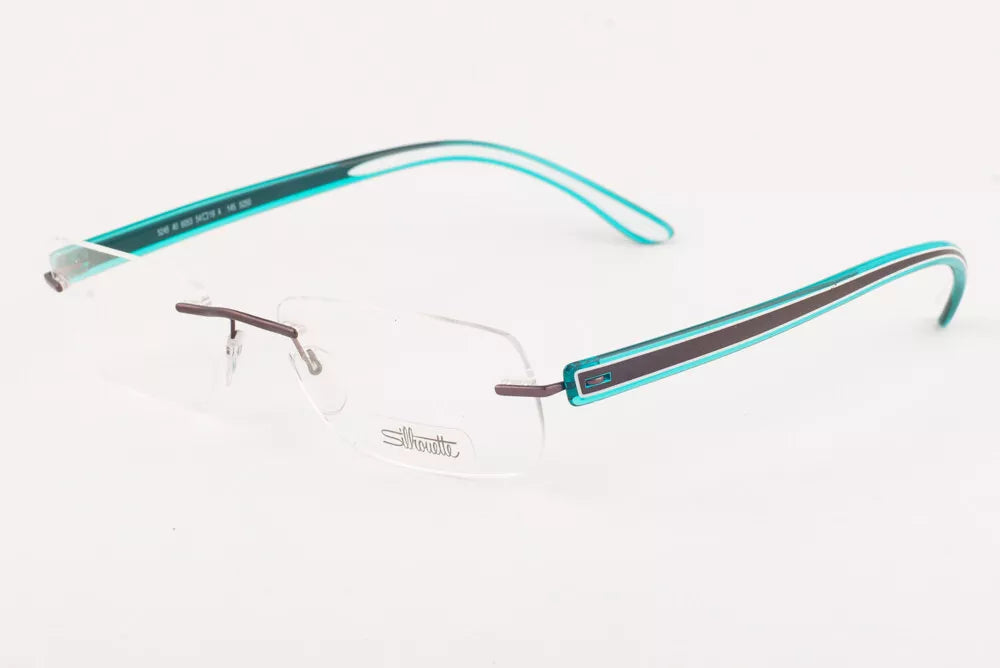 Silhouette Unisex 5245 6053 Brown Rimless Eyeglasses 54-19-145