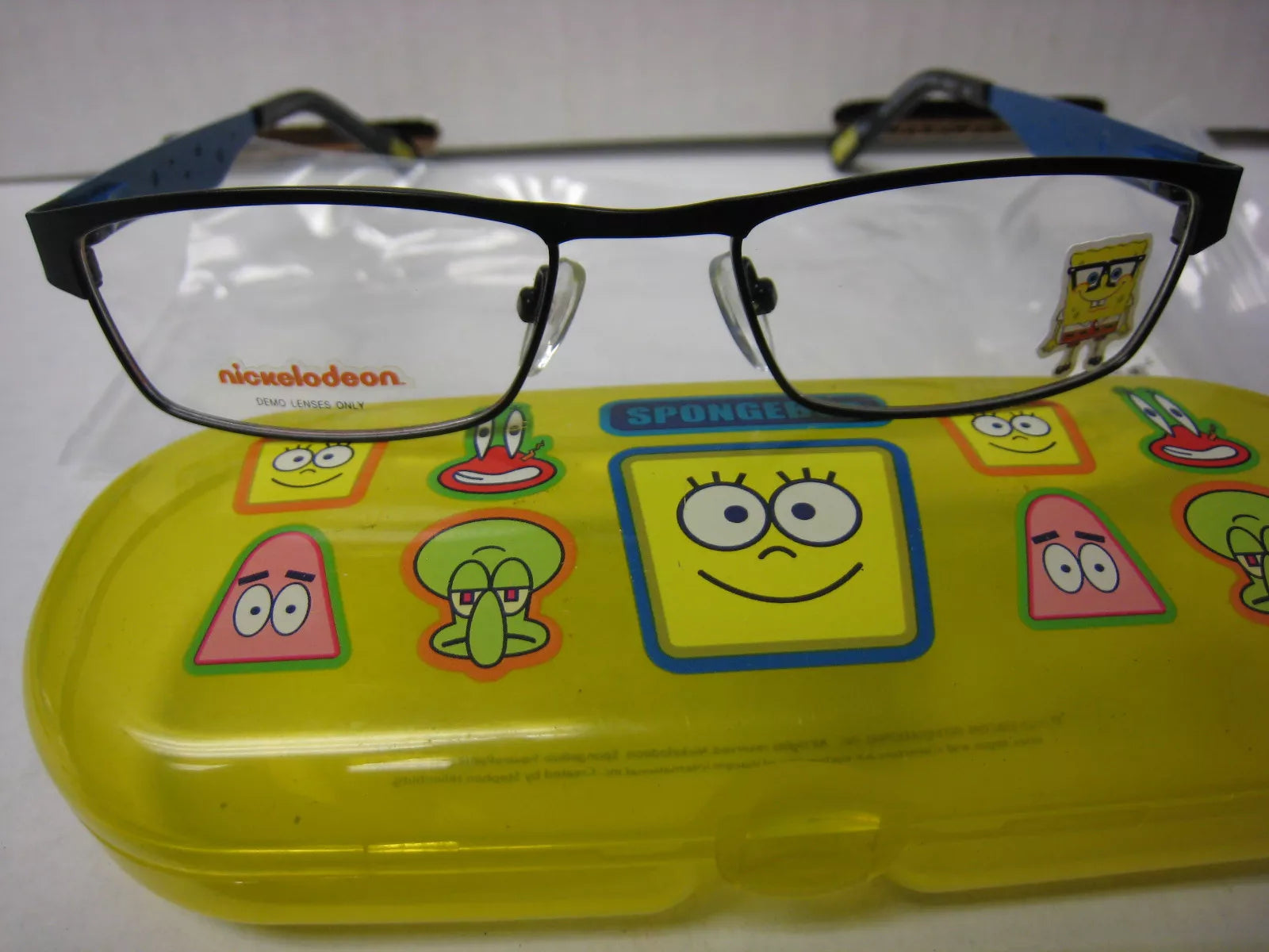 Nickelodeon Men's SQUARE PANT'S AQUA BLUE Rectangle Eyeglasses 47-17-125