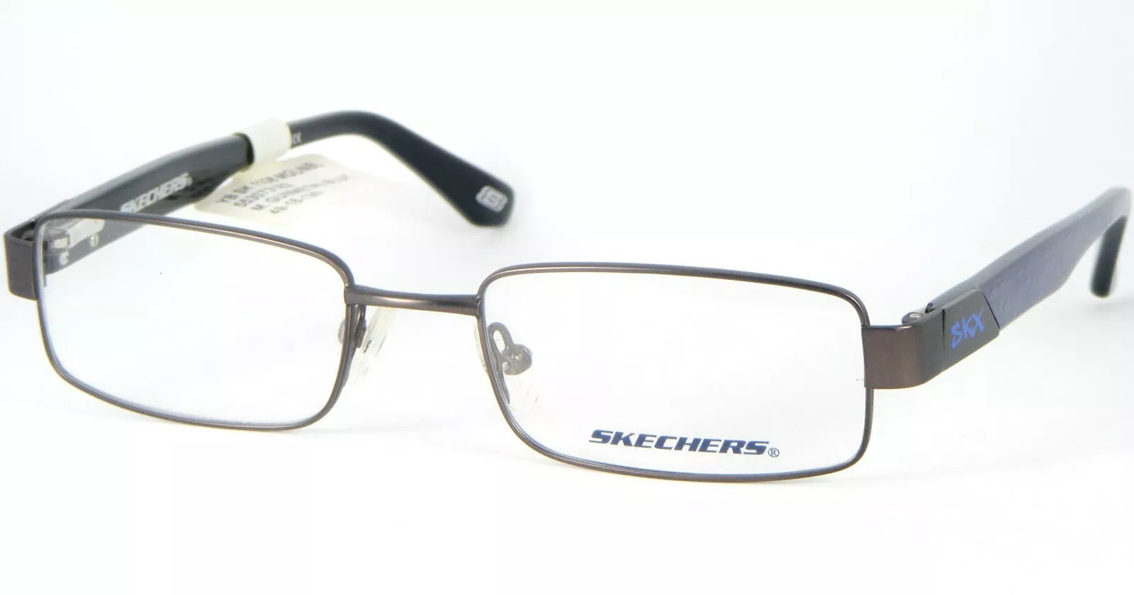 Skechers Men's SK1108 MGUNBL Gunmetal Rectangle Eyeglasses 51-17-130