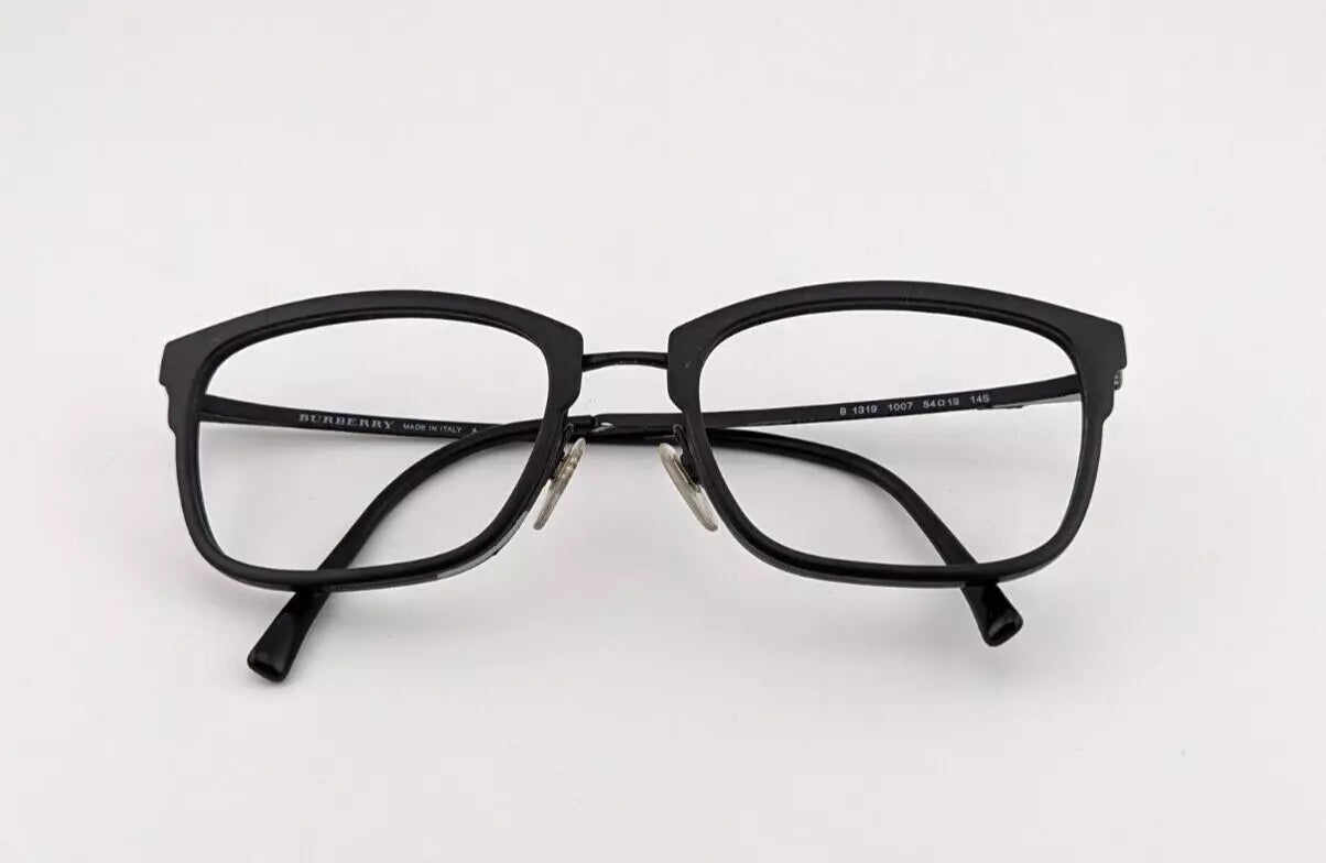 Burberry Eyeglasses Frames Only, B 1319 1007, 54-19-145, Made in Italy, Black