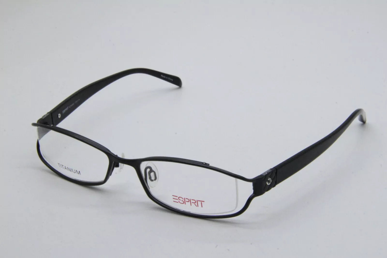 Esprit Women's ET9363 538 Black Rectangle Eyeglasses 51-18-145