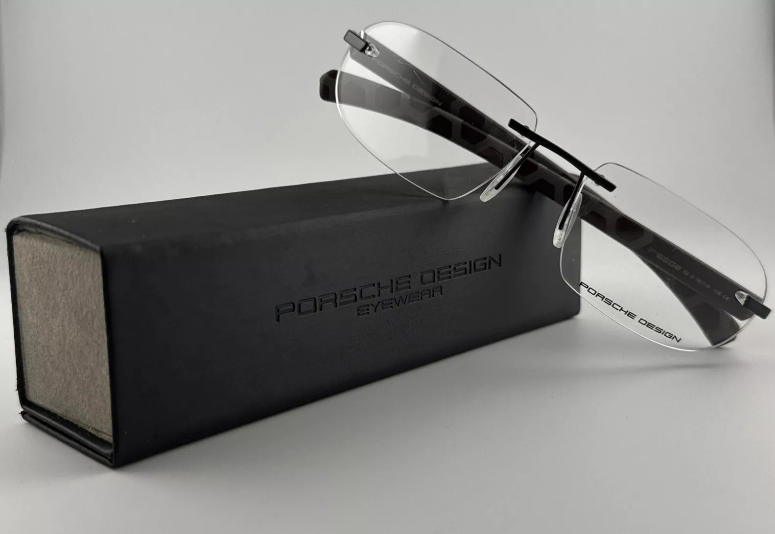 Porsche Design Men's P8202 S2 Black Rimless Eyeglasses 58-16-135