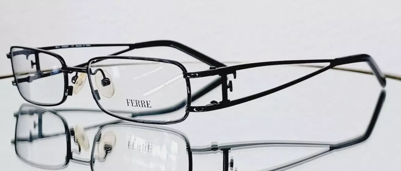Ferre Women's GF 27402 06/12 Black Rectangle Eyeglasses 52-16-135