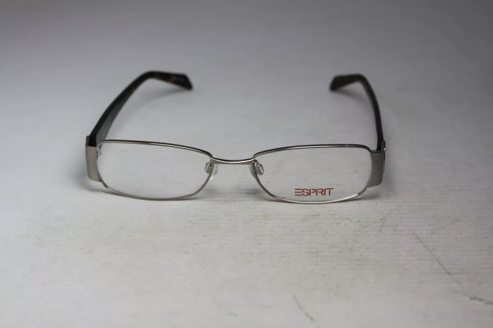 Esprit Women's ET9347 573 Silver Tortoise Rectangle Eyeglasses 52-17-135