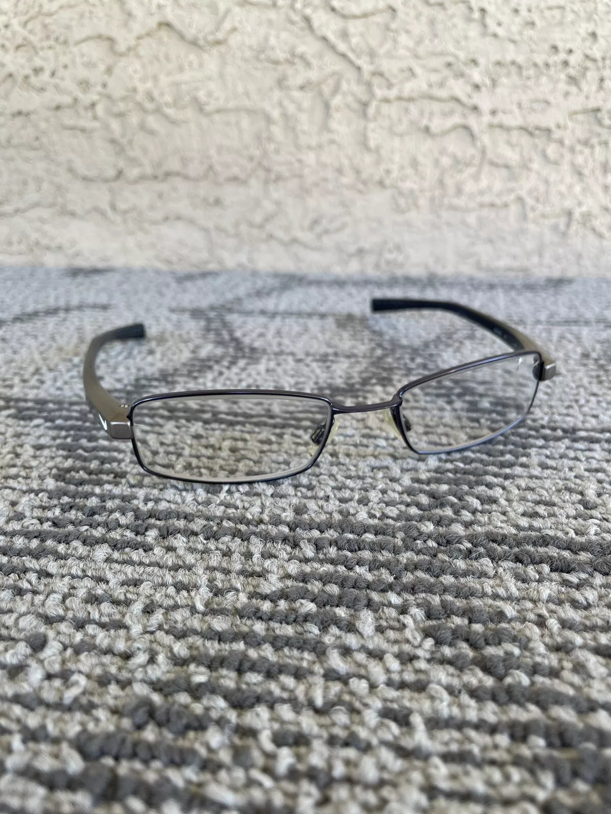 Nike Men's NIKE0871 400 Black Rectangle Eyeglasses 51-18-140