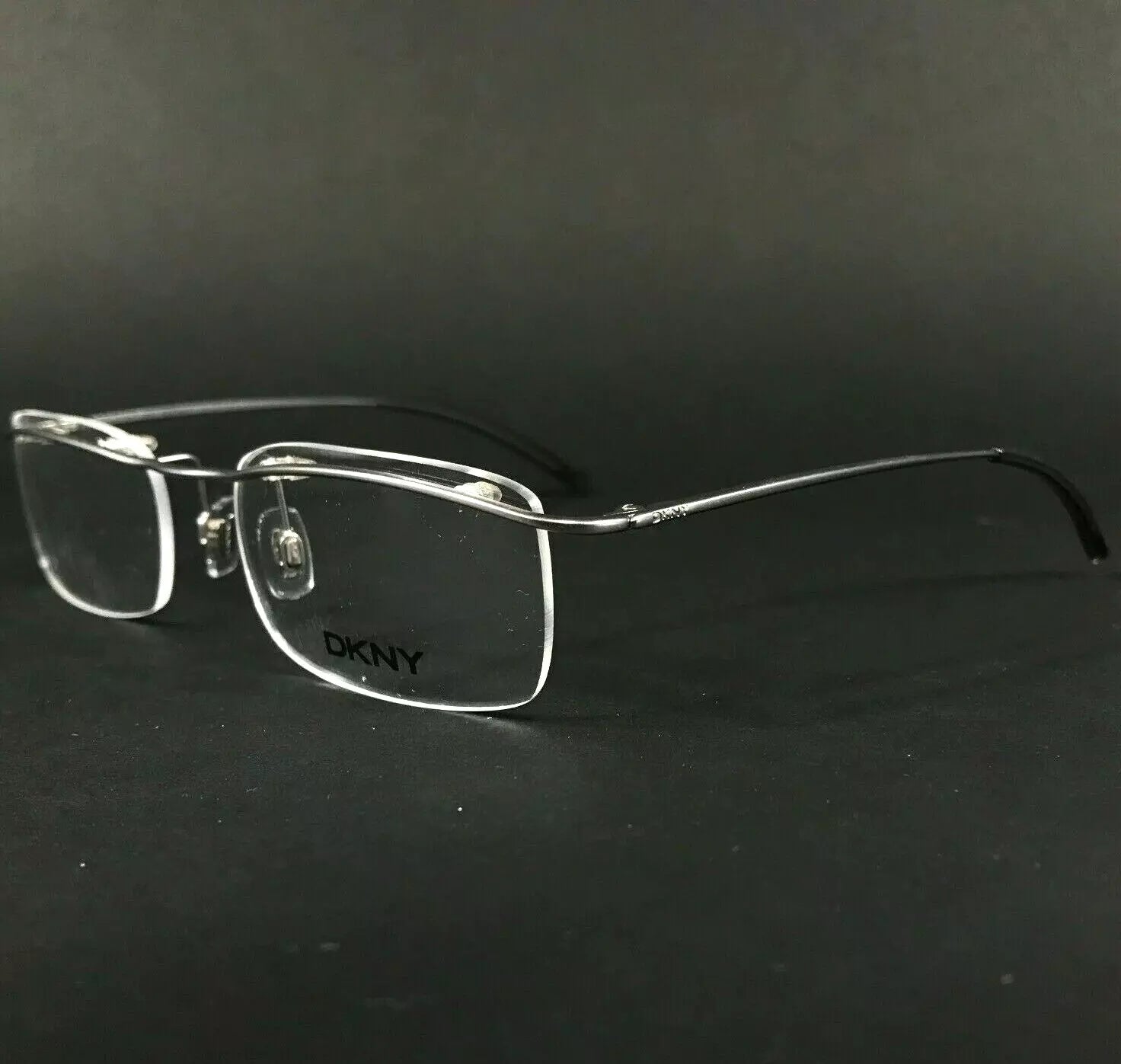 DKNY Eyeglasses Frames DY6238 028 Gray Silver Rectangular Rimless 52-19-135