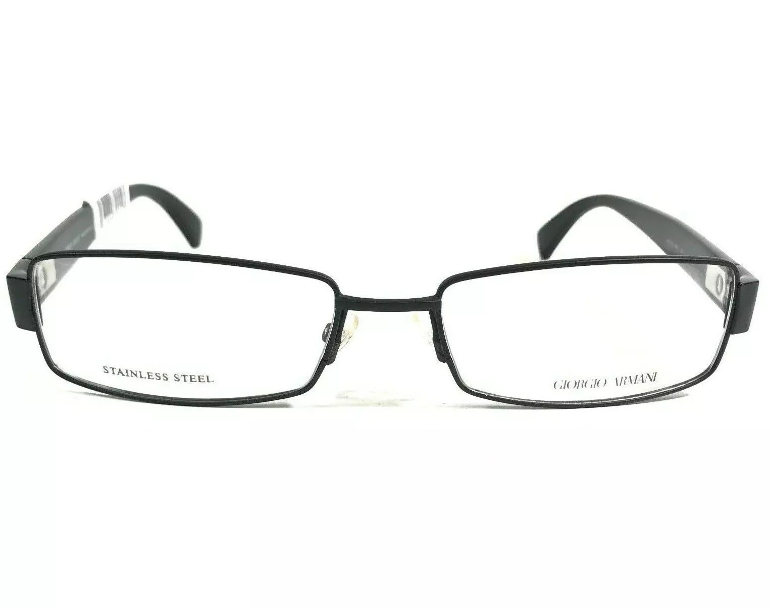 Giorgio Armani Eyeglasses Frames GA745 MPZ Black Rectangular Full Rim 55-17-140