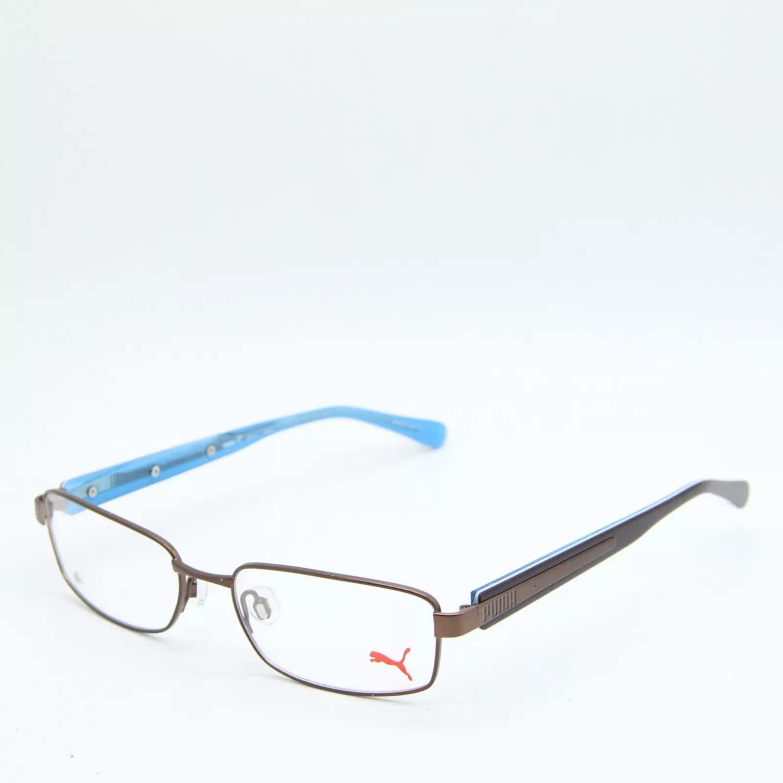 Puma Men's PU15274 BR Brown Rectangle Eyeglasses 52-16-135