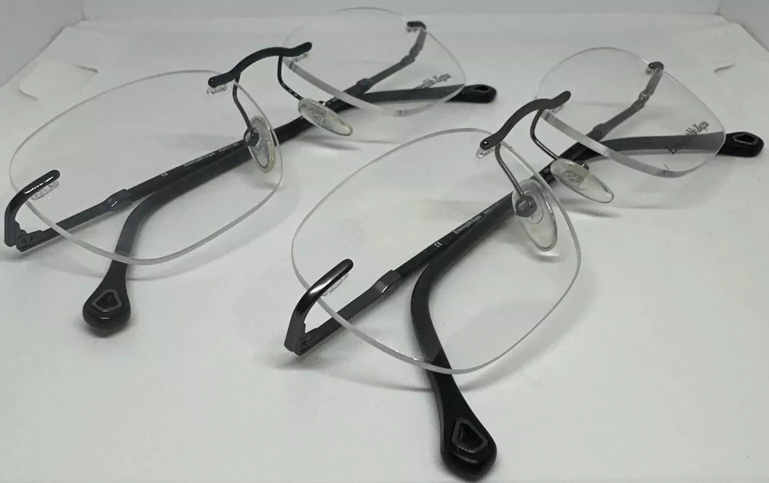 Zegna Men's VZ3258 08FF Black Rimless Eyeglasses 54-17-145