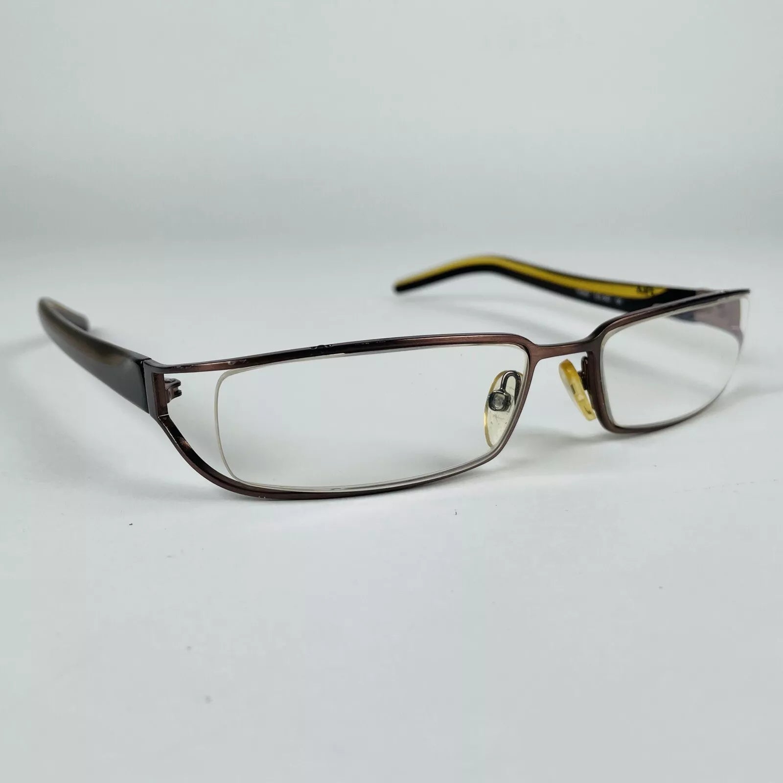 Fila Unisex VF8424 530 Brown Rectangle Eyeglasses 54-16-135