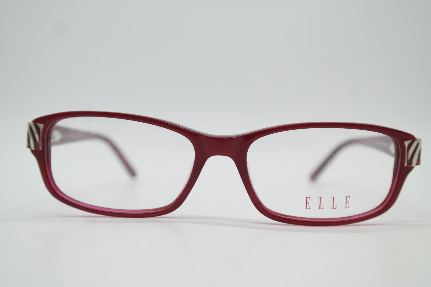 Elle Women's EL 13383 RE Red Rectangle Eyeglasses 52-15-135