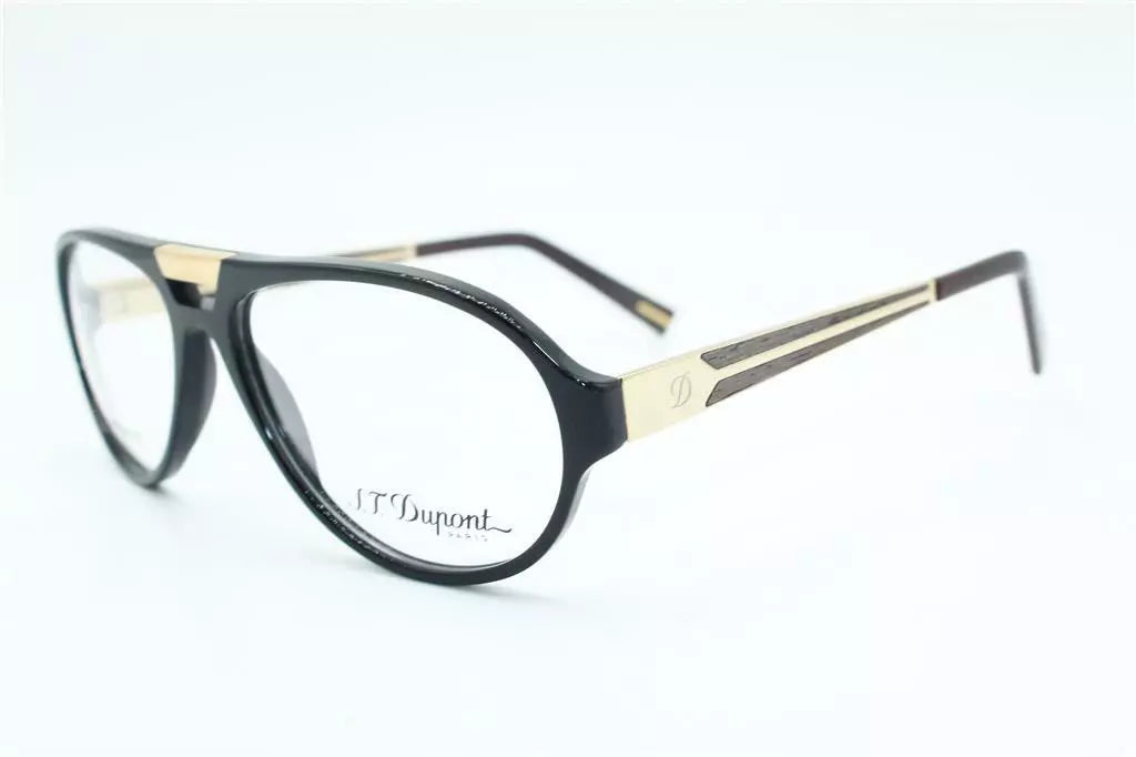 St Dupont Unisex DP91 C1 Black Aviator Eyeglasses 55-17-140