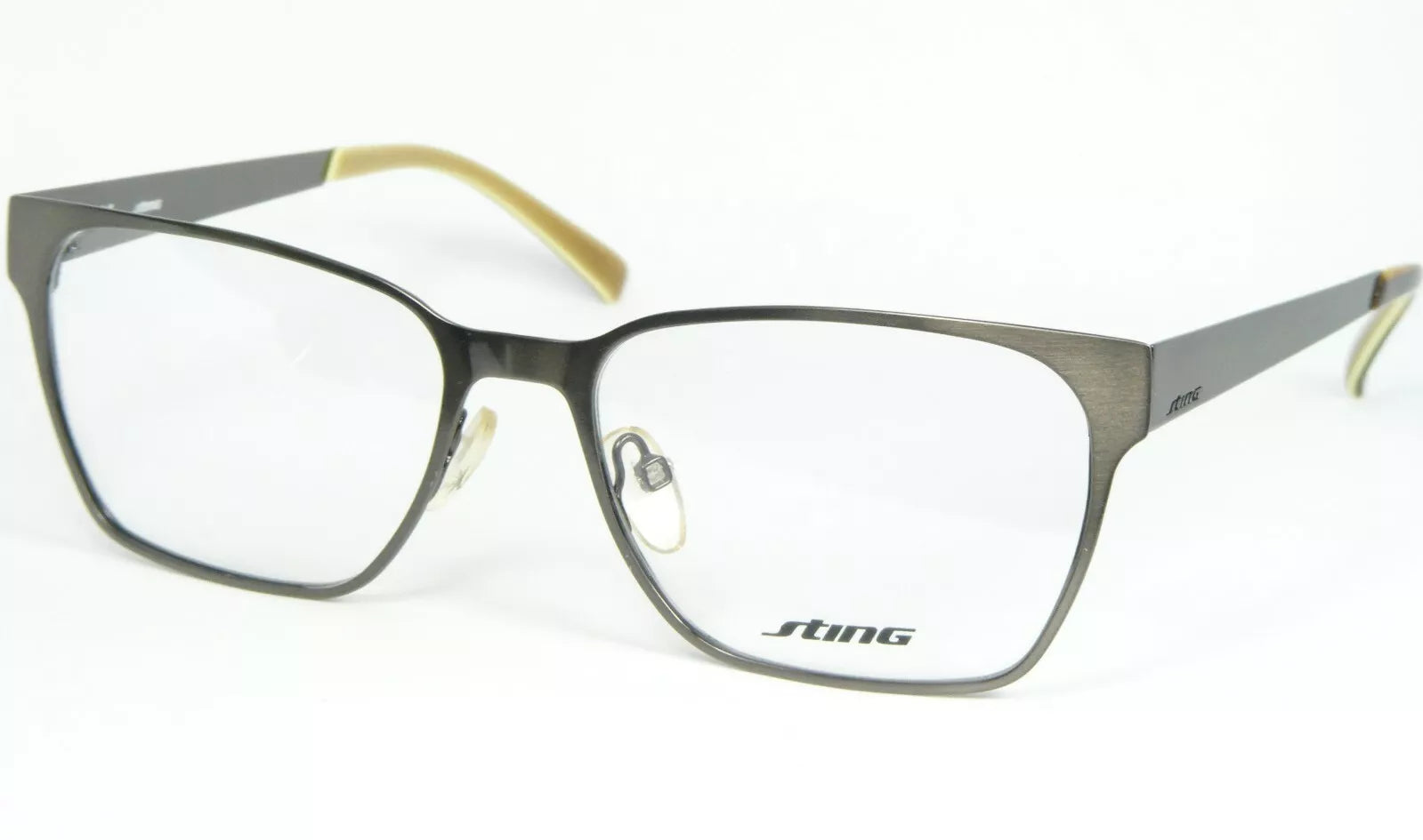 STING VS4814 COL.0R35 OLIVE-GREY EYEGLASSES GLASSES METAL FRAME 53-16-145mm