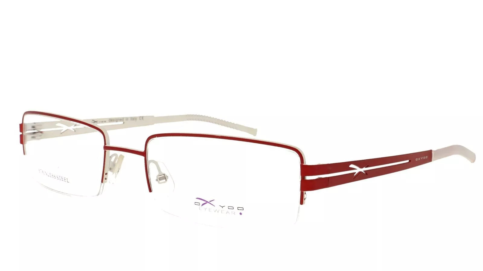 Oxydo Men's X348 003 Black Halfrim Eyeglasses 55-20-140