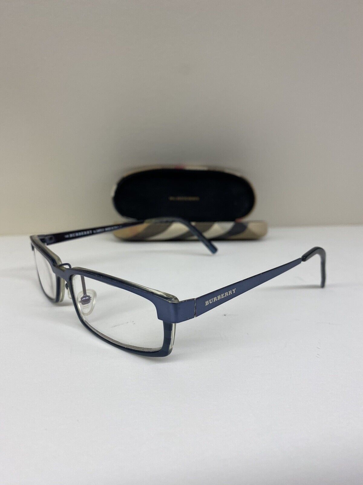Burberry B9540/U 0RS6 54/17 145 Metallic Blue Italy Eyeglass Glasses w/ Case