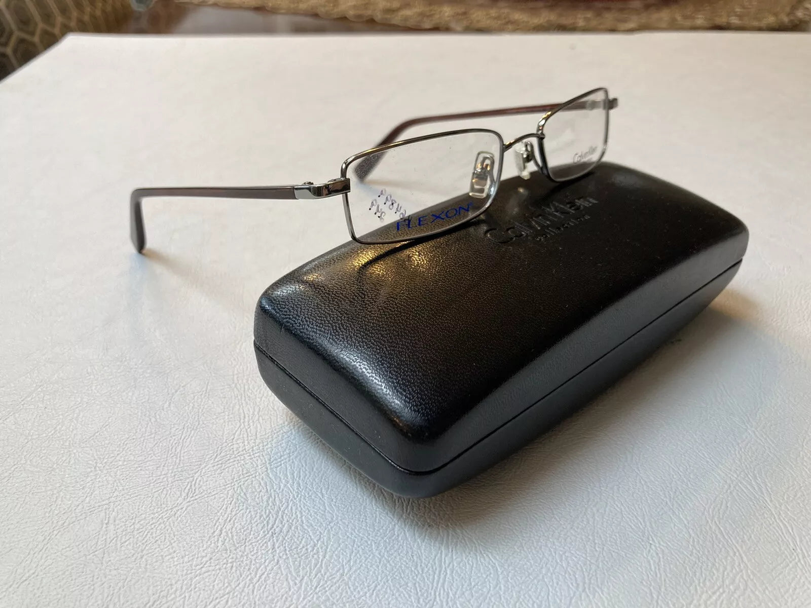 Calvin Klein Unisex 489 575 Brown Rectangle Eyeglasses 51-18-140