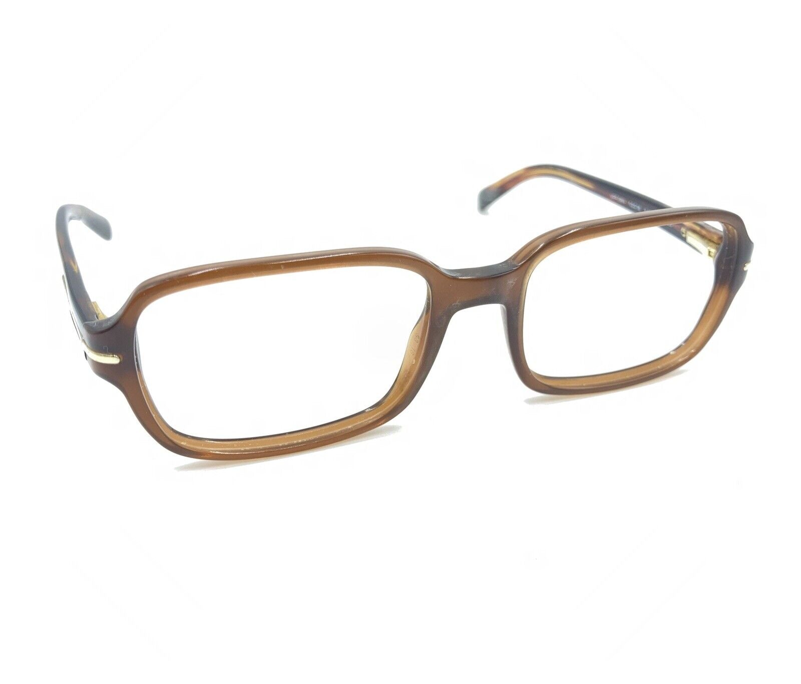 PRADA VPR08N 7JQ-1O1 Brown Tortoise Square Eyeglasses Frames 53-18 135 Italy