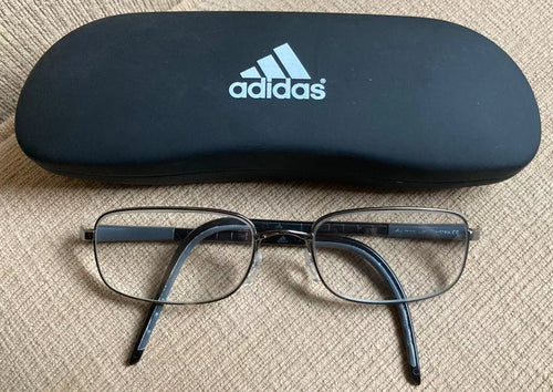 Adidas Men's a630 6056 Gunmetal Rectangle Eyeglasses