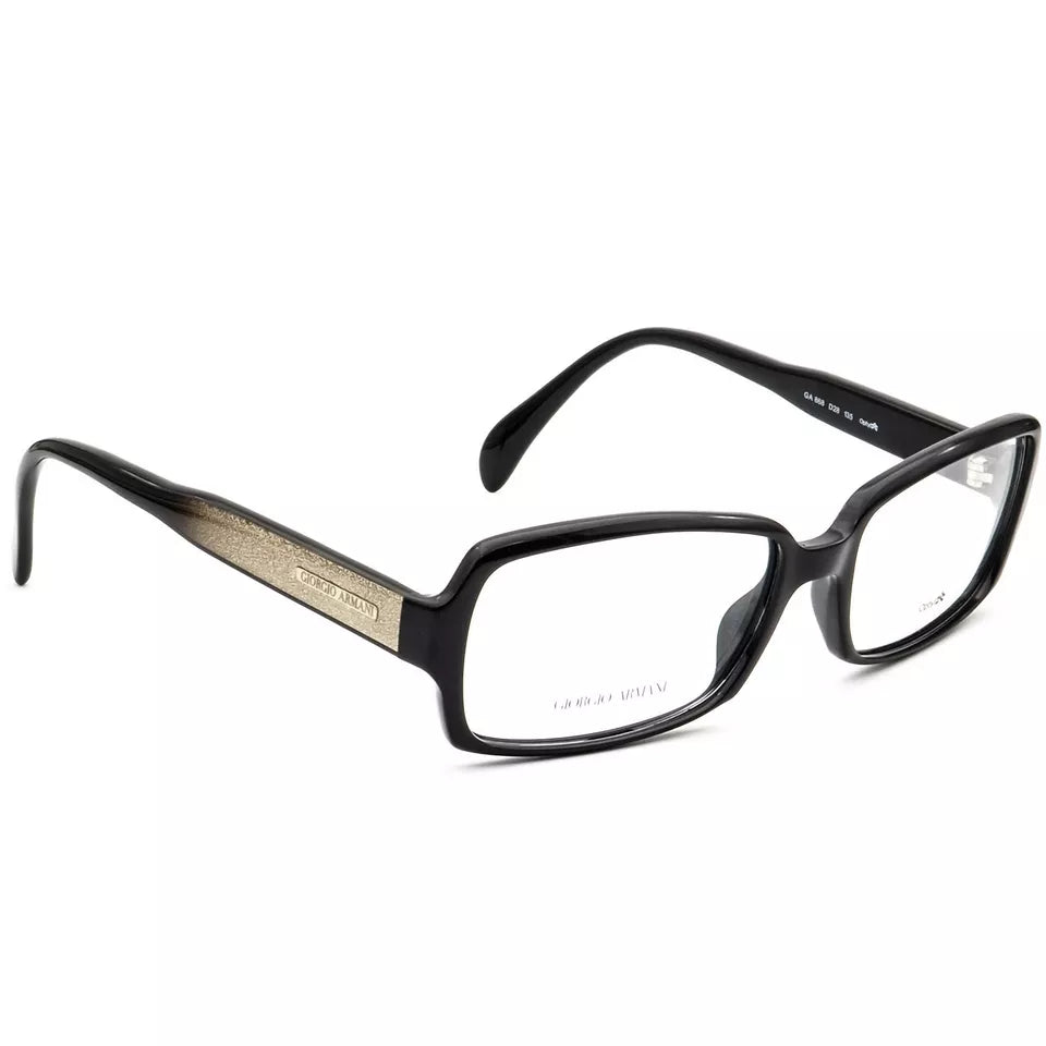 Giorgio Armani Eyeglasses GA 868 D28 Glossy Black/Glitter Frame Italy 53[]16 135