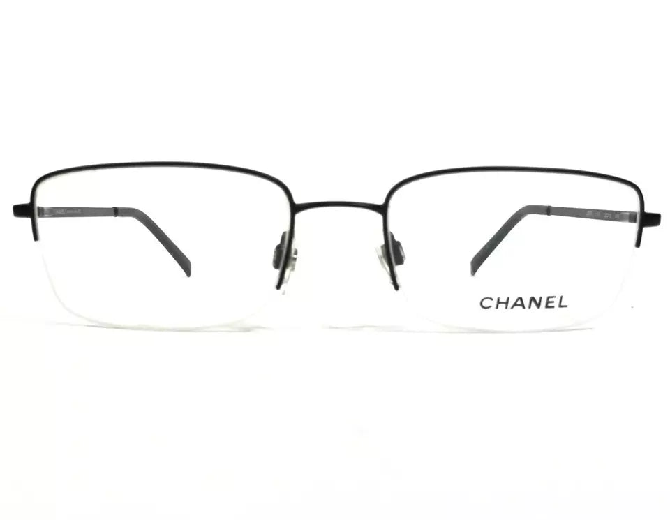 Chanel Women's 2030 C166 Black Half Rim Eyeglasses 57-17-130