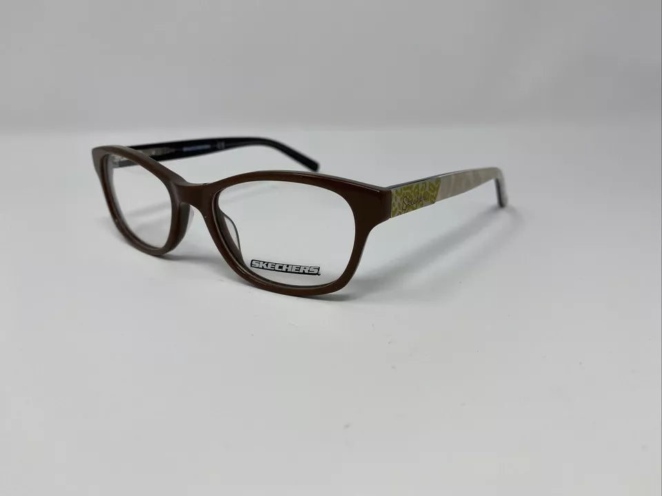 Skechers Women's SE1602 048 Brown Square Eyeglasses 46-16-130