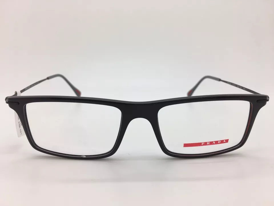 PRADA VPS 03E 1AB-1O1 Eye Glasses 51-16-145 BLACK NEW!!!