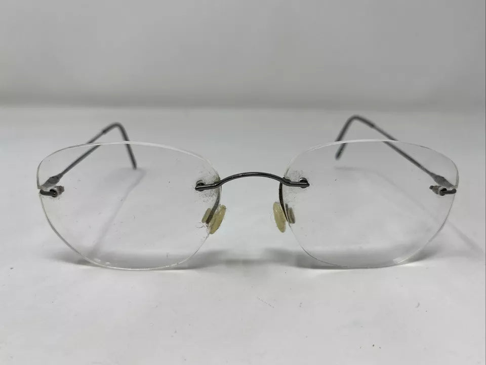 Giorgio Armani Italy 285 1115 53-19-135 Gunmetal Rimless Eyeglasses Frame