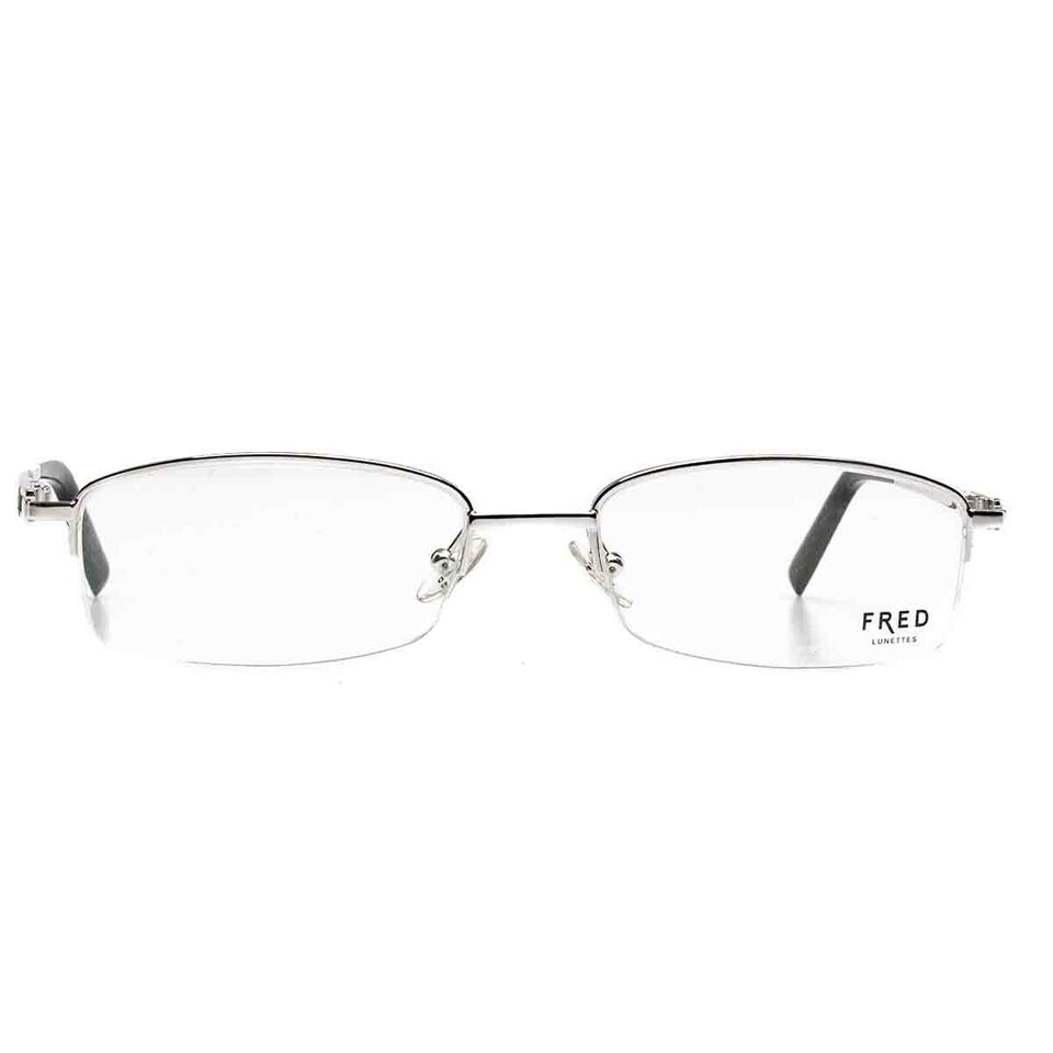 Fred Men's Jamaique N4 072 Platinum Half Rim Eyeglasses 55-18-140