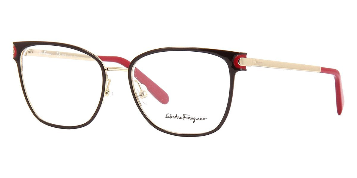 Ferragamo Women's SF2150 251 Gold Square Eyeglasses 53-17-140